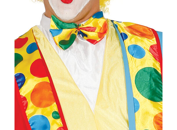 Klovn - Fargerik m/prikker - 5 deler 1 Herrekostyme - str 52-54 (L) 
