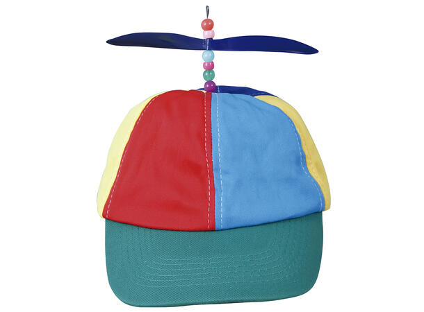 Klovnecap m/propell - Flerfarget 1 Caps til voksen - Onesize 