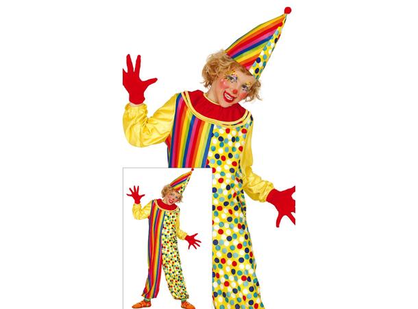 Klovnekostyme - Fargerik 1 Barnekostyme til gutt - Str 10-12 År 