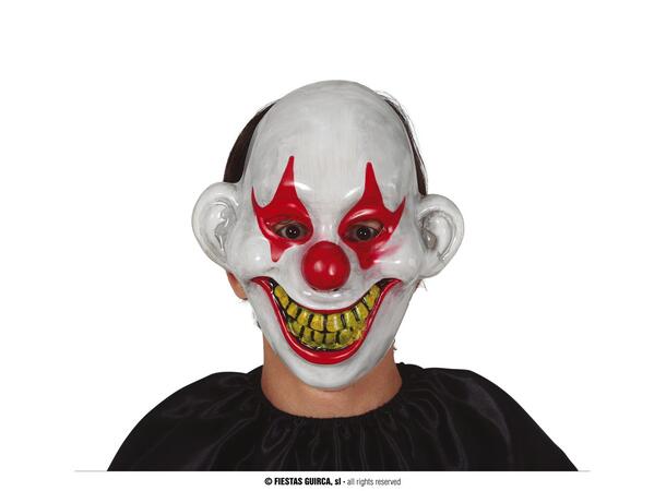 Klovnemaske - Skummelt smil 1 Maske i PVC 