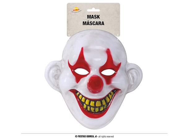 Klovnemaske - Skummelt smil 1 Maske i PVC 
