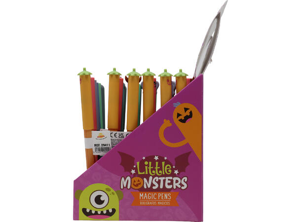 Kulepenner Halloween - 6 ass design Display med 36 penner i PVC - 14,5cm 
