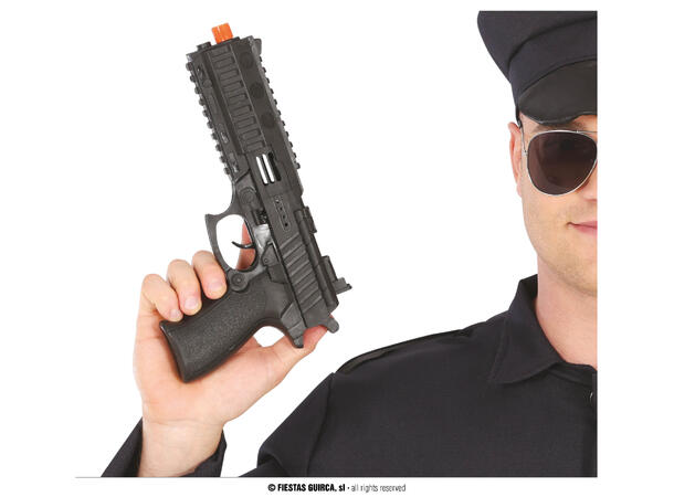 Lekepistol - Sort - Politi 1 Lekepistol i plast - 28cm 