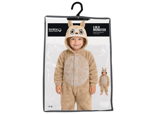 Lulu Monster - Onepiece - Beige 1 Barnekostyme Unisex - Str 5-6 År 