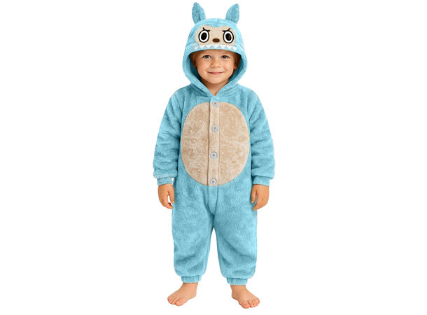 Lulu Monster - Onepiece - Blå 1 Barnekostyme Unisex - Str 5-6 År 