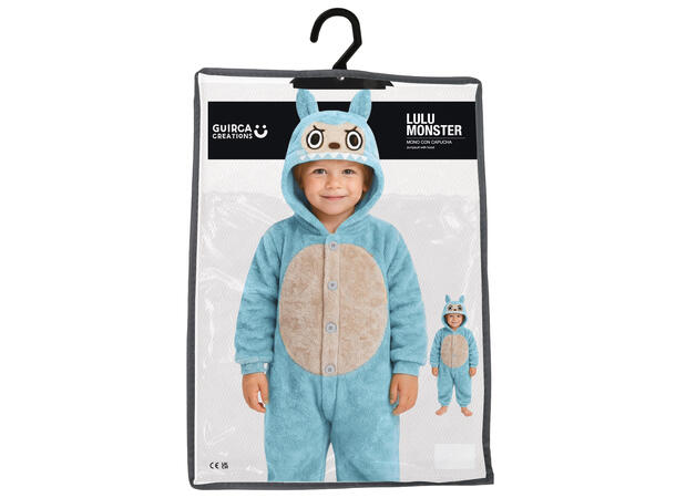 Lulu Monster - Onepiece - Blå 1 Barnekostyme Unisex - Str 5-6 År 