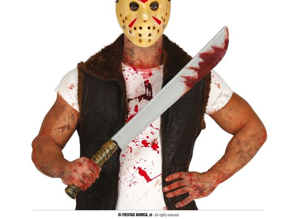 Machete med blod 1 Mahcete i plast - 74cm 