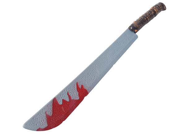 Machete med blod 1 Mahcete i plast - 74cm 