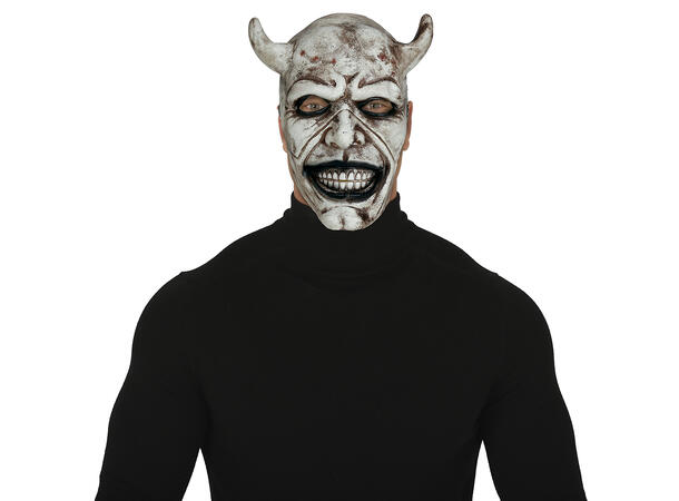 Maske - Djevel m/horn 1 Maske i Lateks 