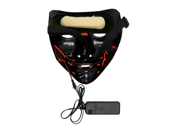 Maske - Killer smile - Oransje m/LED 1 maske i plast m/LED lys 