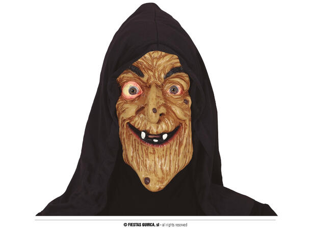 Maske - Skummel kone - m/hette 1 Maske med hette i vinyl/polyester 