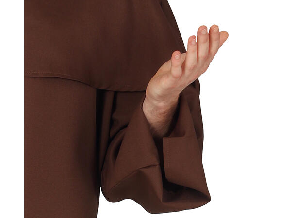 Monkekutte m/belte, hette, kappe - Brun 1 Herrekostyme - str 52-54 (L) 