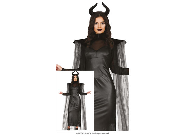 Mørk havfrue -Sort - Dame 1 Kostyme til dame - 36-38 (S) 