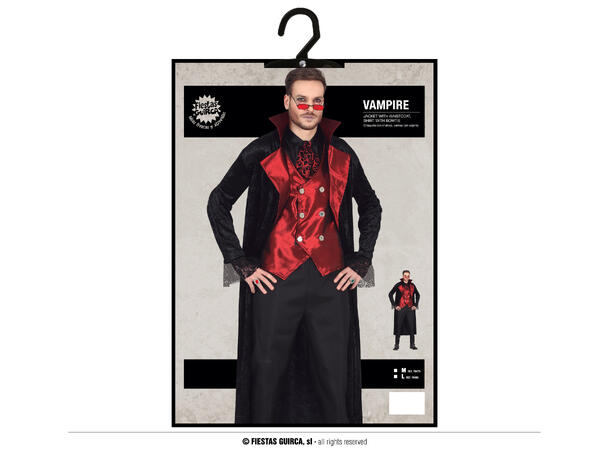 Mørk vampyr - Mann 1 Kostyme til herre - 52-54 (L) 