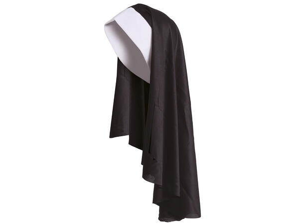 Nonnesett - Sort/Hvit 1 Hodeplagg og krage i polyester 