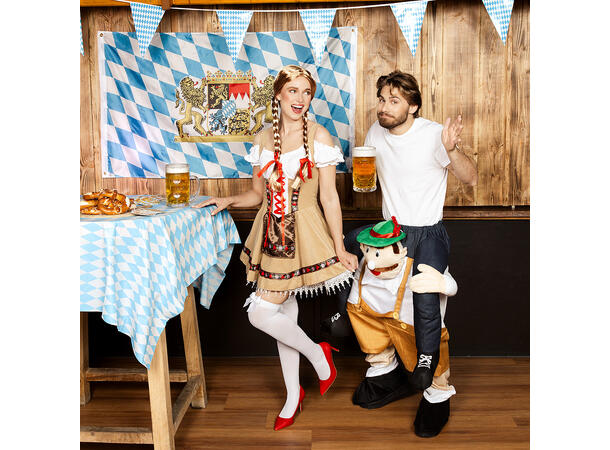 Oktoberfest kjole - Helena rosa 1 Damekostyme - Str M 