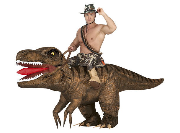 Oppblåsbar - Dinosaurkostyme 1 Kostyme til voksen - Onesize 