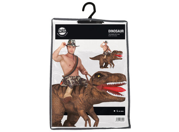 Oppblåsbar - Dinosaurkostyme 1 Kostyme til voksen - Onesize 