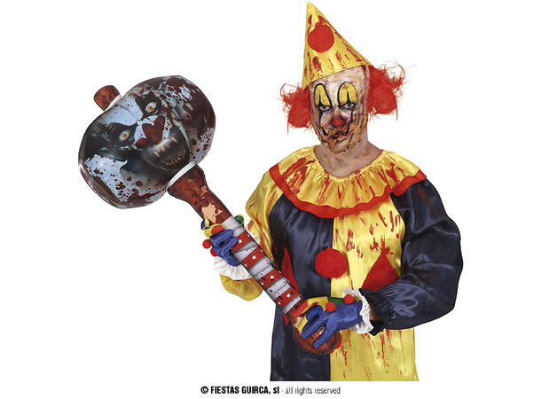 Oppblåsbar hammer  - Klovn 1 Oppblåsbart festtilbehør - 90cm 