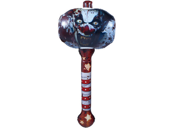Oppblåsbar hammer  - Klovn 1 Oppblåsbart festtilbehør - 90cm 