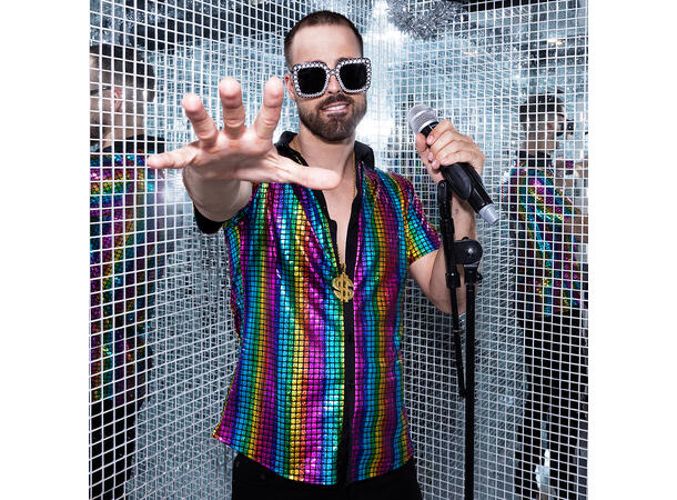 Partybriller - Bling - Sort m/Stener 1 Par briller i plast 