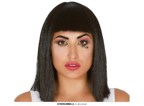 Parykk - Kleopatra - Sort 1 Parykk i syntetisk hår 