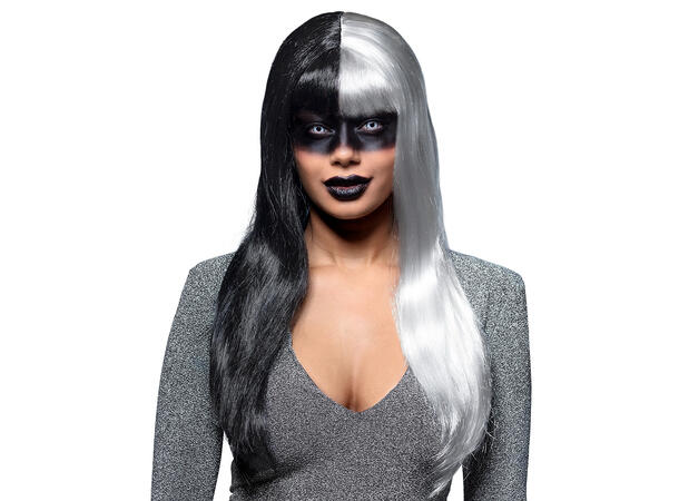 Parykk -  Evil temptress - hvit/grå lang 1 Dameparykk - Onesize 