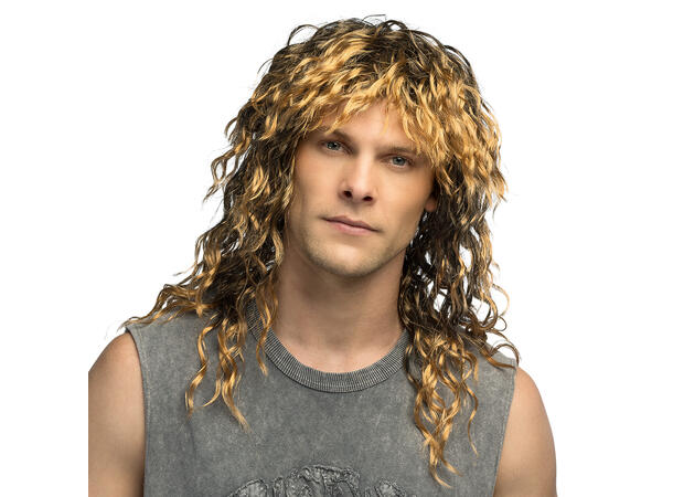 Parykk -  Keith - Blond lang krøller 1 Herreparykk - Onesize 