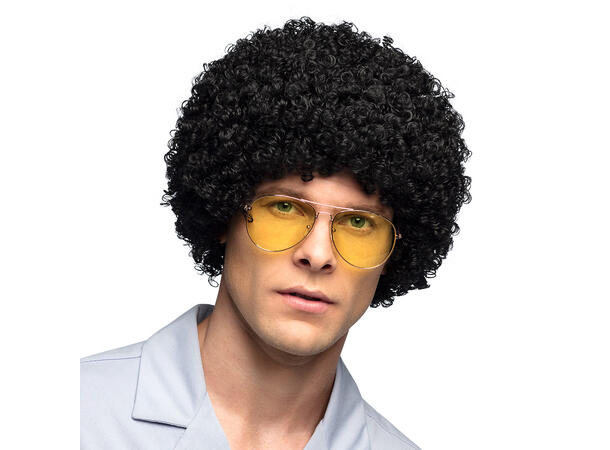 Parykk -  Ricardo black - Sort krøller 1 Herreparykk - Onesize 