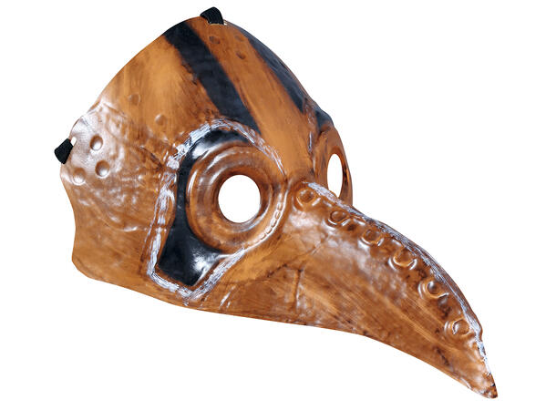 Pestmaske - sølv 1 Maske i PVC 