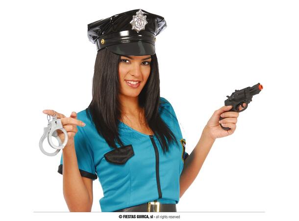 Pistol og håndjern - Politi 1 Pistol og et par håndjern - Voksen 