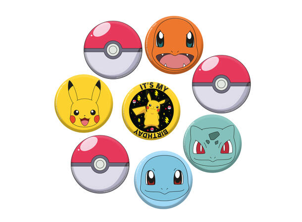 Pokemon 8 Buttons - ca 5cm 