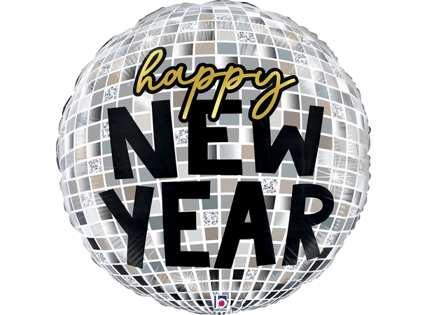 R36 New Year Disco Ball - Rund 1 Folieballong rund - 79cm (31") 