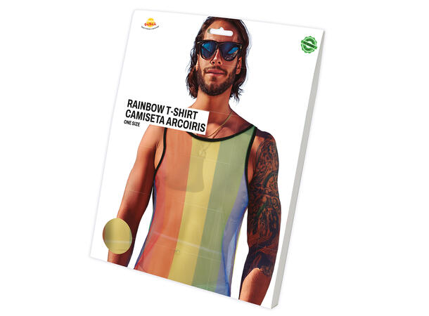 Rainbow - Nettingtrøye til herre 1 Nettingtrøye til mann - Str 52-54 (L) 