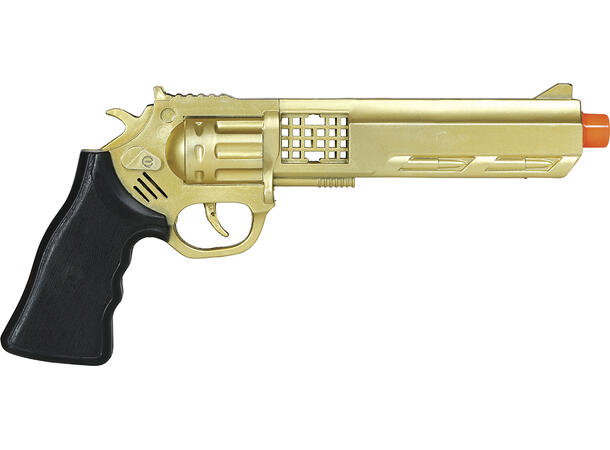 Revolver - Gull 1 Pistol i plast - 27cm - Voksen 