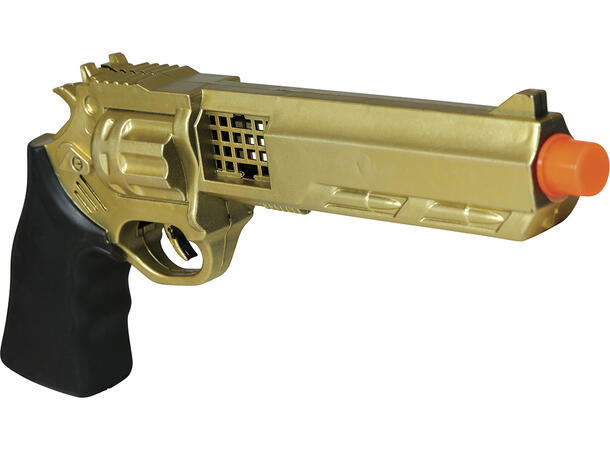 Revolver - Gull 1 Pistol i plast - 27cm - Voksen 