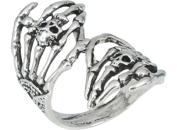 Ring - Sølv skjeletthender 1 Ring i metall 