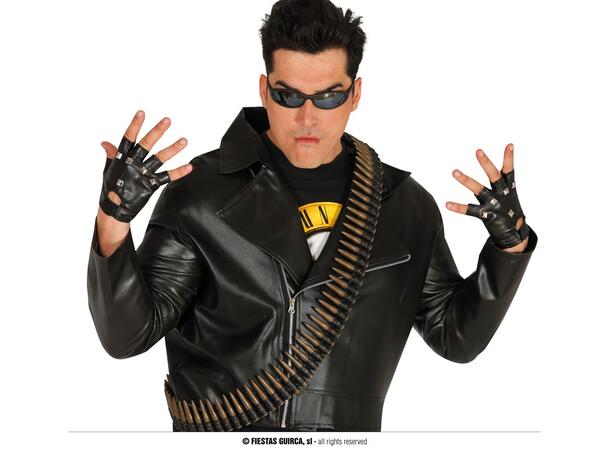 Sado-hansker - Sort - Skinnlook 1 Par hansker i metal/polyester 