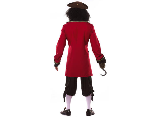 Sjørøverkaptein - Sort/Rød 1 Herrekostyme - str 54-56 (XL) 