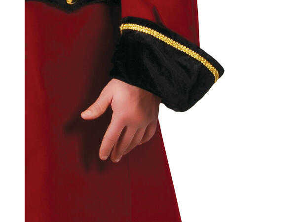 Sjørøverkaptein - Sort/Rød 1 Herrekostyme - str 54-56 (XL) 