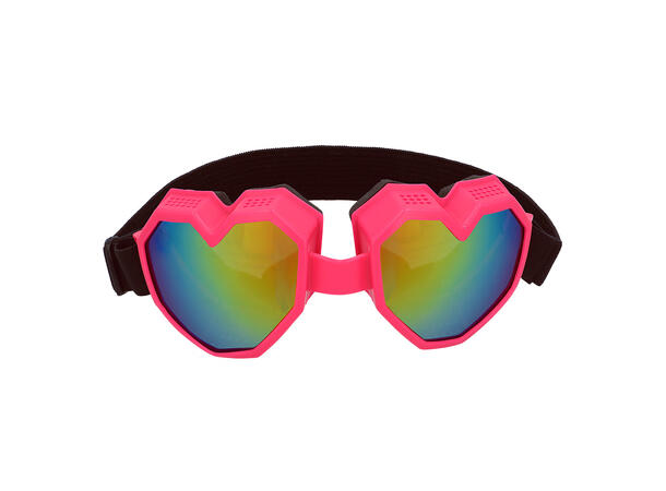 Skibriller hjerteform - Neon Rosa - UV 1 Par briller i plast 