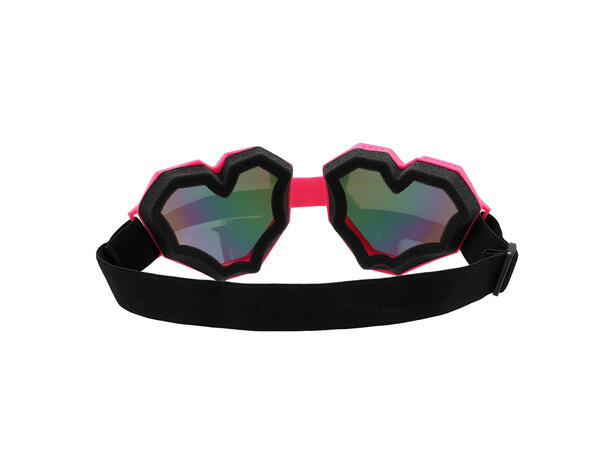 Skibriller hjerteform - Neon Rosa - UV 1 Par briller i plast 