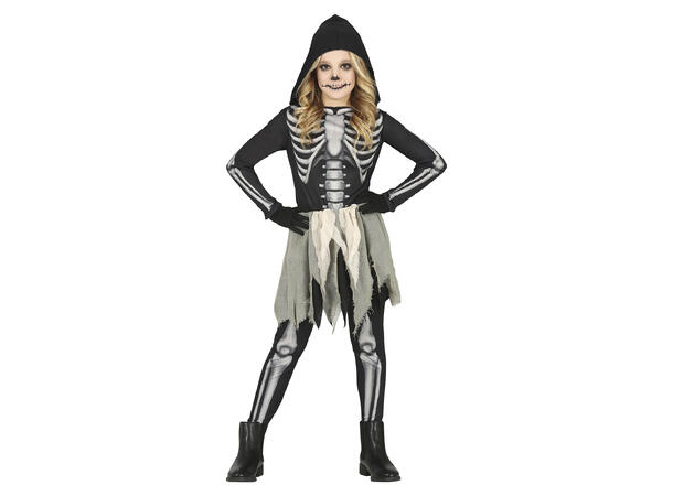 Skjelettdrakt m/filler - Jente 1 Kostyme til barn - 7-9 år (133 cm) 