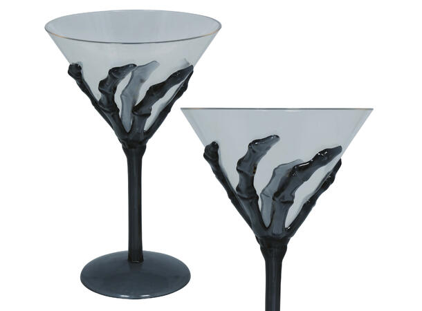 Skjeletthånd - Cocktailglass 1 Coctailglass i plast - 18cm 