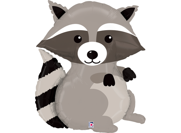 Skogens dyr - Vaskebjørn 1 Folieballong med form - (56x65 cm) 