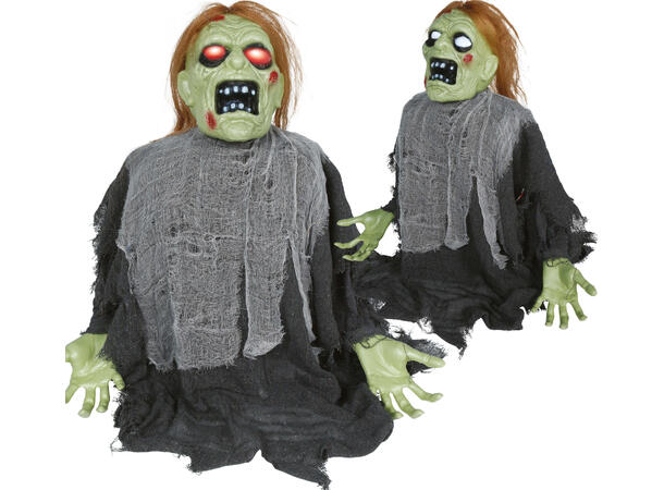 Skrekkfigur - Grønn Zombie 1 Figur m/lyd/lys/begegelse - 64cm 