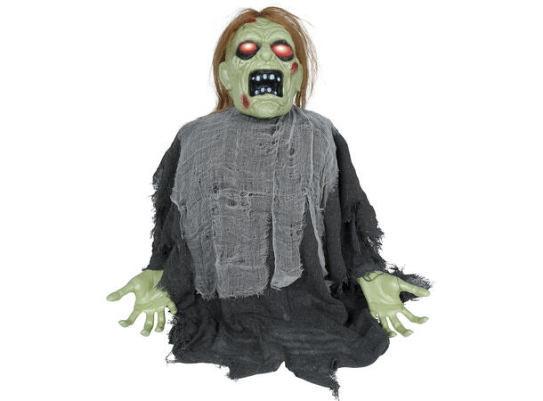 Skrekkfigur - Grønn Zombie 1 Figur m/lyd/lys/begegelse - 64cm 