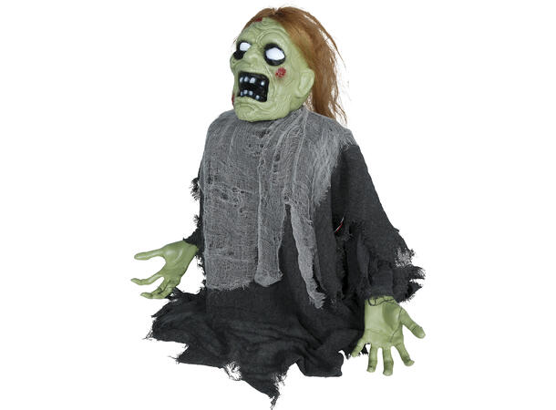 Skrekkfigur - Grønn Zombie 1 Figur m/lyd/lys/begegelse - 64cm 