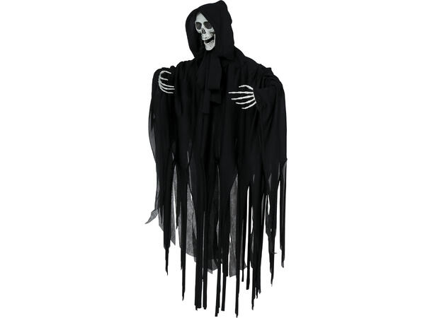 Skrekkfigur - Hengende skjelett m/kappe 1 Figur m/lyd/lys/begegelse - 90cm 