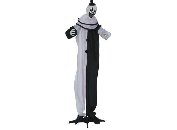 Skrekkfigur - Klovn - sort/hvit 1 Figur m/lyd/lys/begegelse - 205cm 